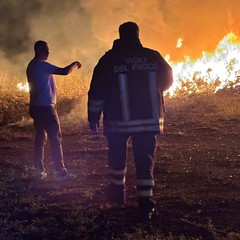 Incendio in contrada La Fenice