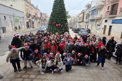 L'Istituto Comprensivo “Don Milani - Garibaldi - Leone” addobba l'albero in via Vittorio Veneto a Trinitapoli