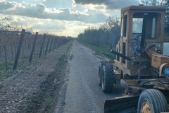 Lavori di sistemazione del tratturo in Contrada Grotte a Trinitapoli