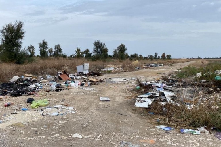 I volontari di Plastic Free in azione a Trinitapoli per ripulire l’area delle saline