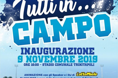 Tutti in campo Inaugurazione stadio comunale novembre Trinitapoli BT