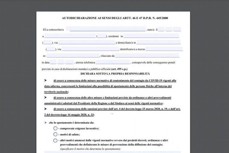 Autocertificazione